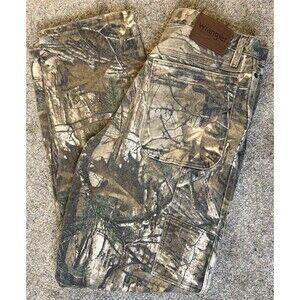 Wrangler Pro Gear Pants Mens 32x32 Jeans Straight Realtree Camo Hunting Outdoors